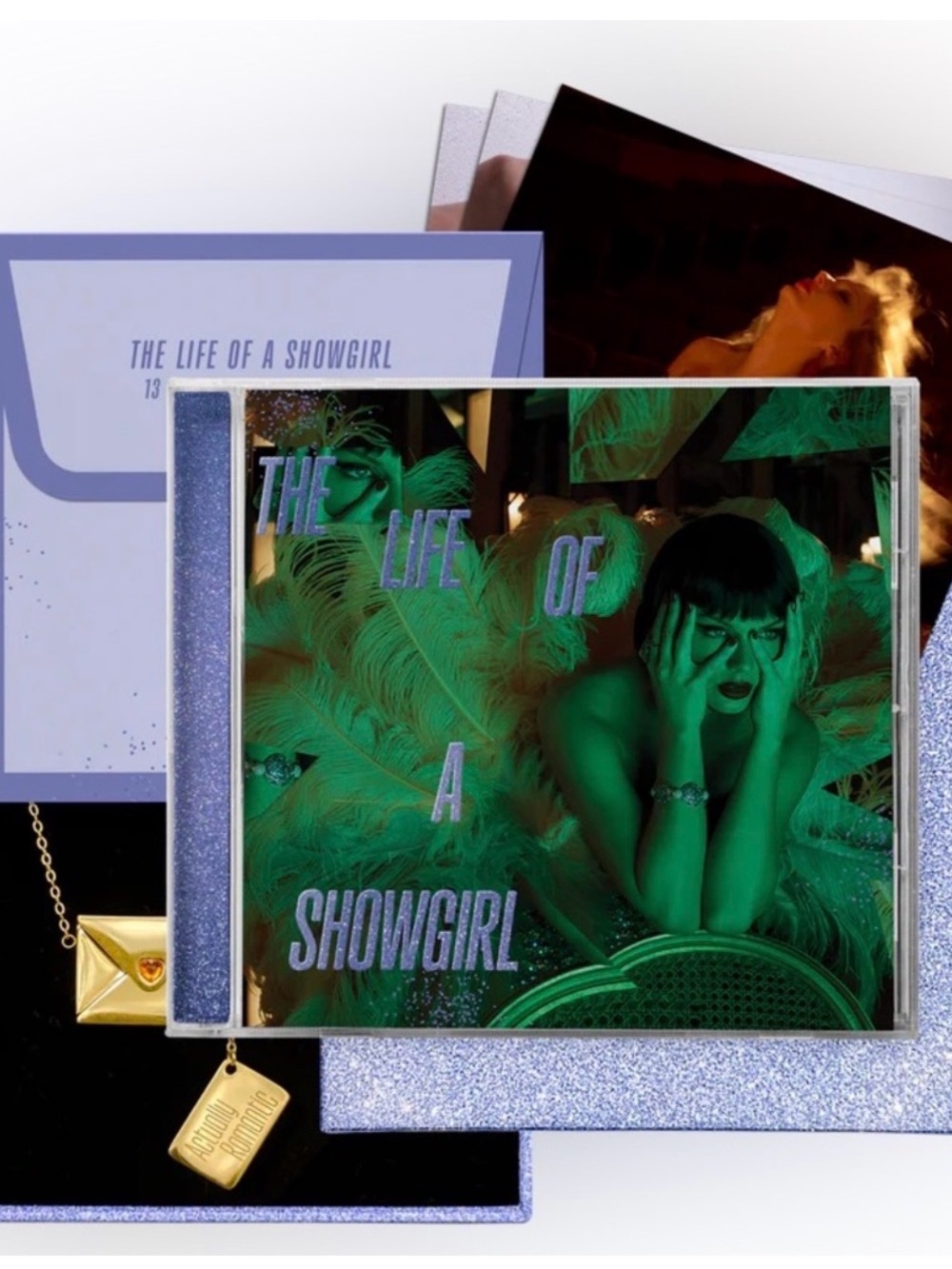 Taylor Swift Green and Purple "The Life of a Showgirl" Artwork